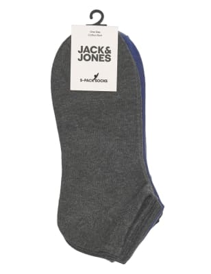 5pk Cotton Rich Trainer Liner Socks