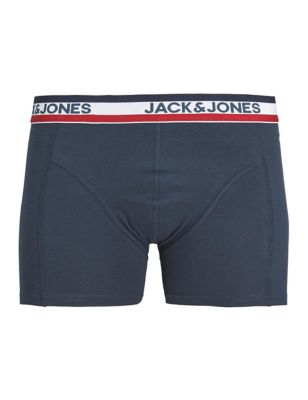 Jack & Jones Junior Boys 3pk Cotton Rich Trunks (8-16 Yrs) - 8y - Multi, Multi