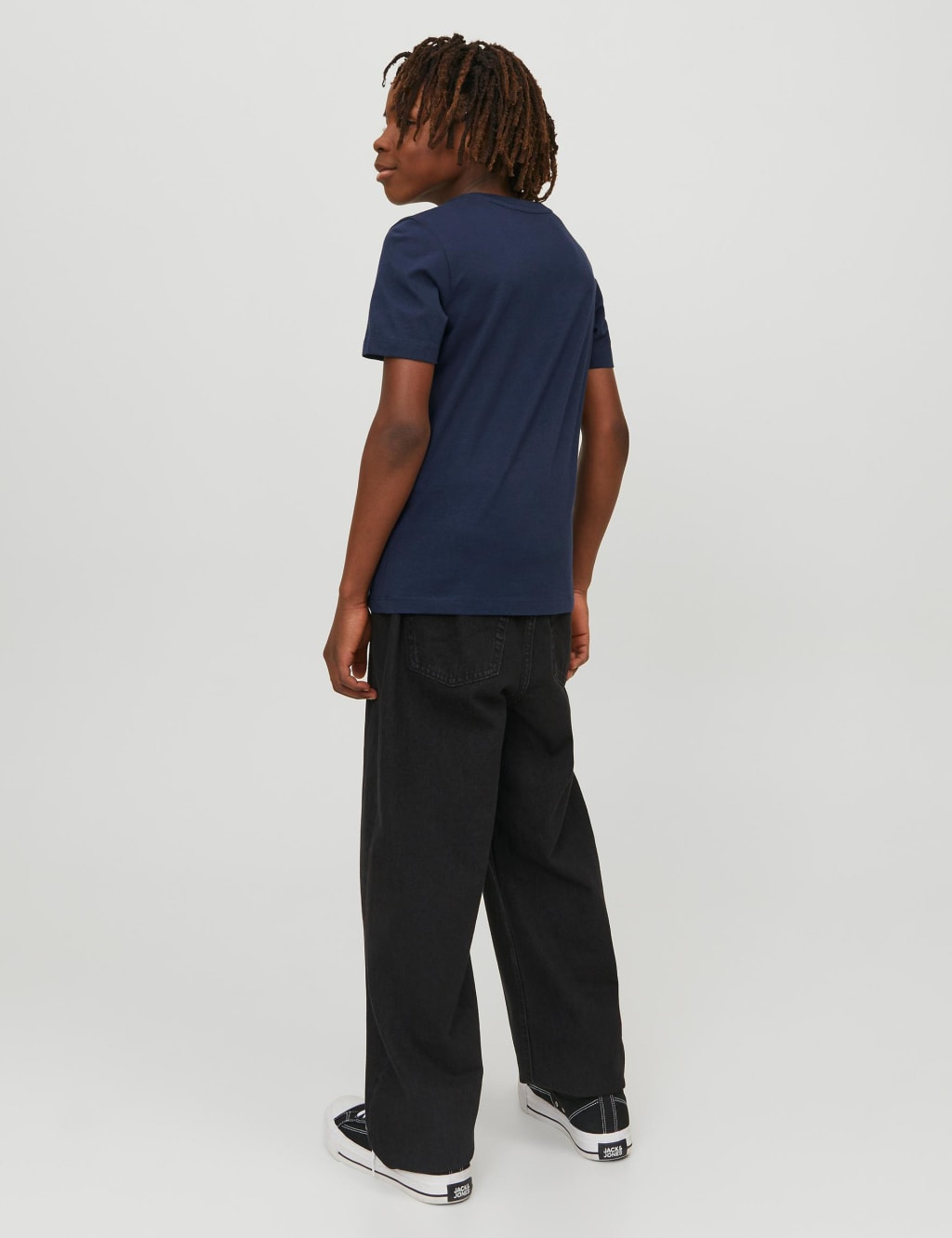 Pure Cotton Striped Logo Graphic T-Shirt (8-16 Yrs) image 3