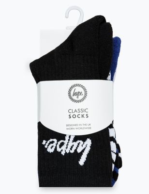 M&S Hype Boys 3pk Assorted Socks
