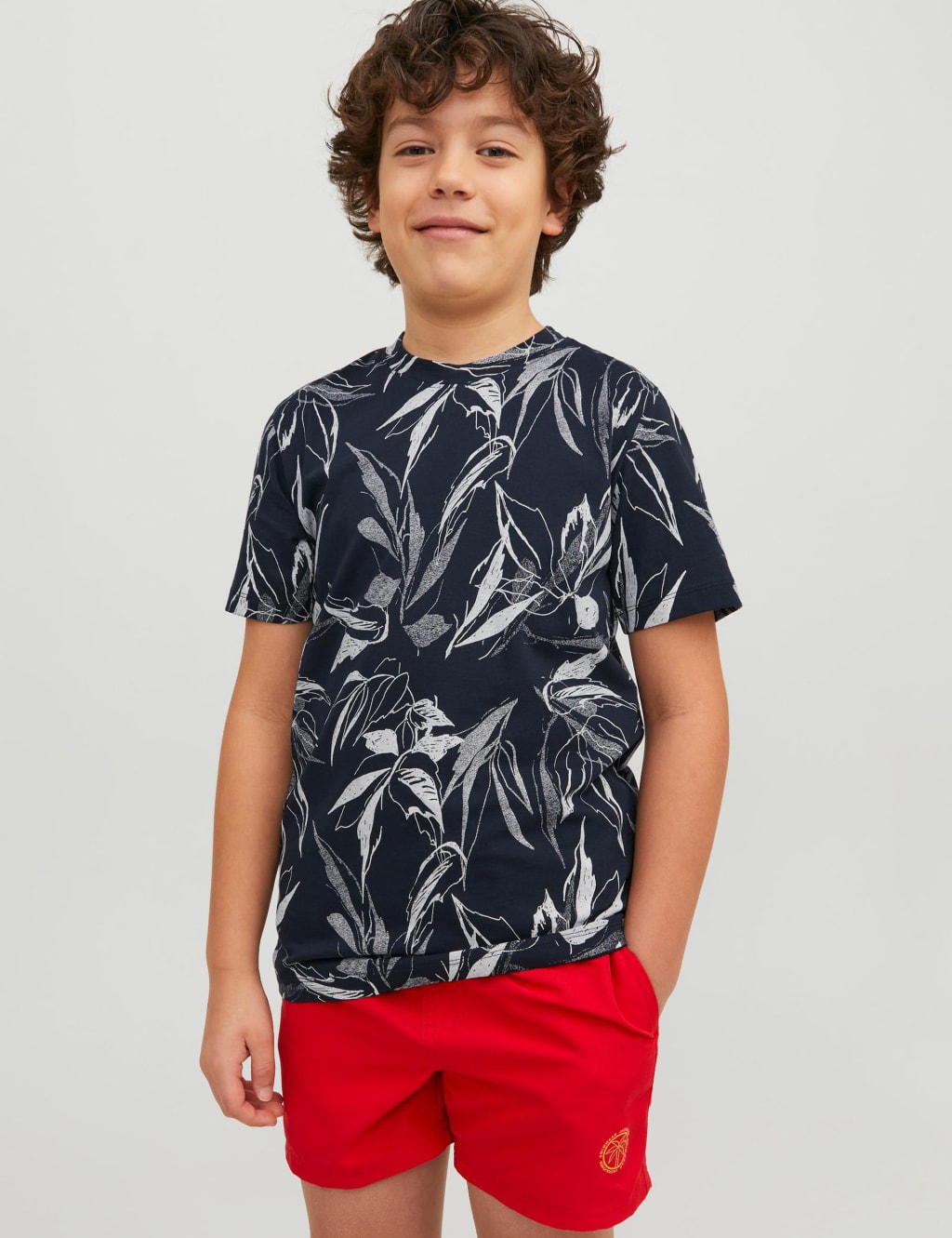 Pure Cotton Leaf Print T-Shirt (8-16 Yrs) image 1