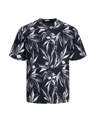 Pure Cotton Leaf Print T-Shirt (8-16 Yrs)