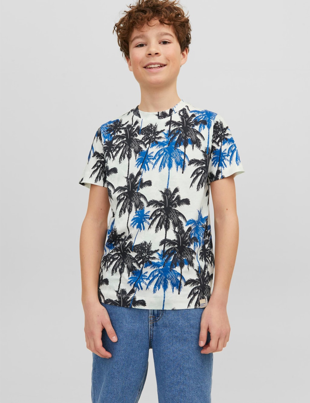 Pure Cotton Palm Print T-Shirt (8-16 Yrs) image 1