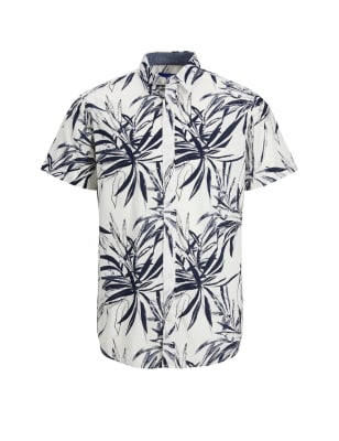 Pure Cotton Leaf Print Shirt (8-16 Yrs)