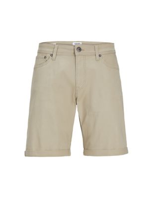 Jack & Jones Junior Boys Cotton Rich Denim Shorts (8-16 Yrs) - 8y - Stone, Stone