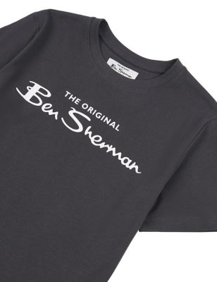 M&S The Original Ben Sherman Boys Pure Cotton Crew Neck T-Shirt (7-15 Yrs)