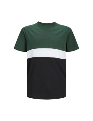 Pure Cotton Colour Block T-Shirt (8-16 Yrs)