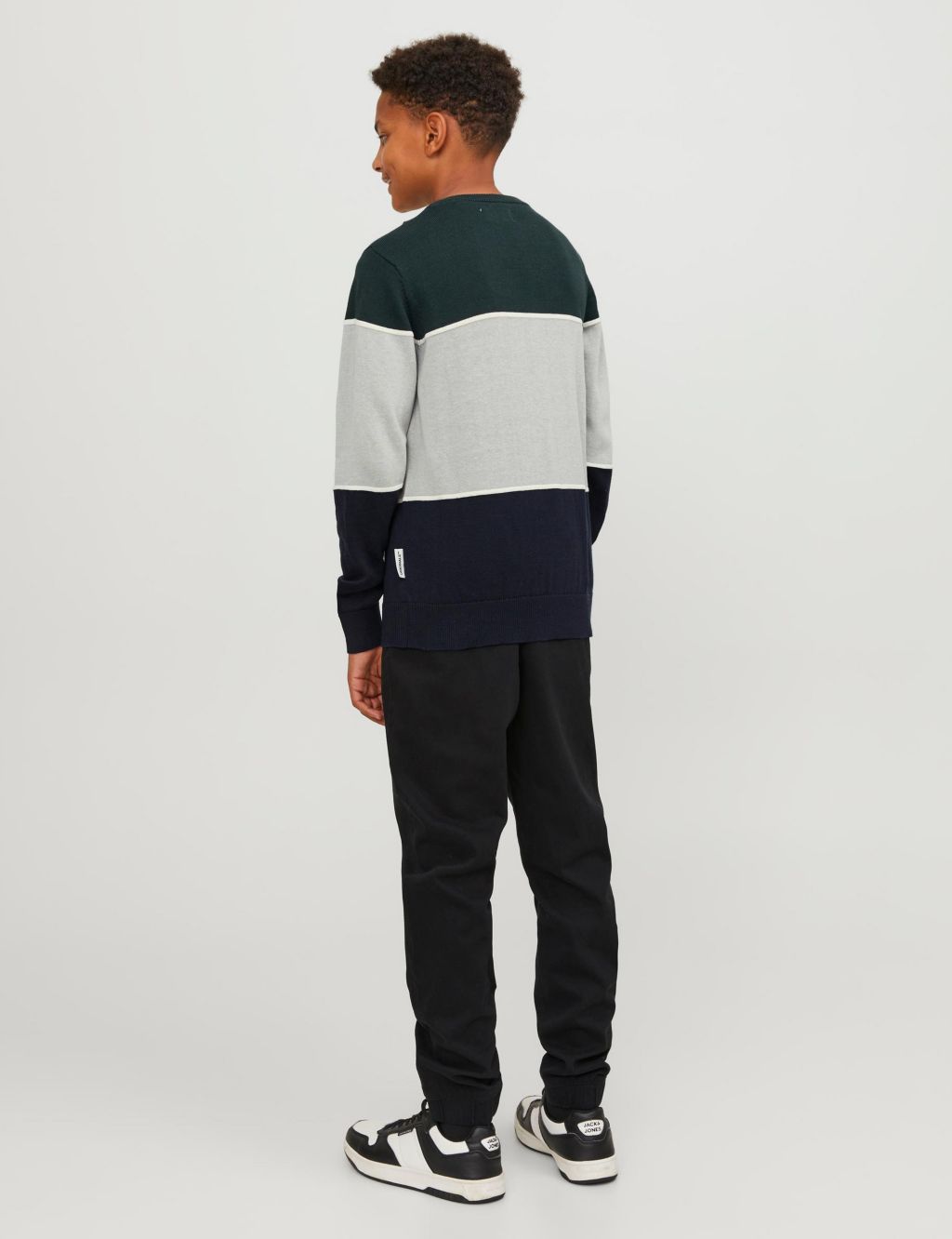 Cotton Blend Colour Block Knitted Jumper (8-16 Yrs) image 5