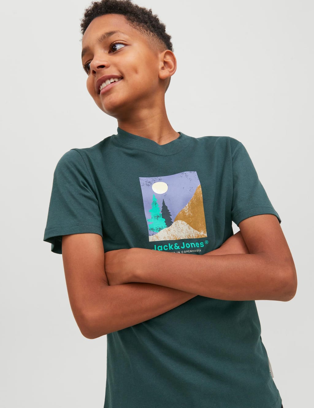Pure Cotton Mountain Print T-Shirt (8-16 Yrs) image 6