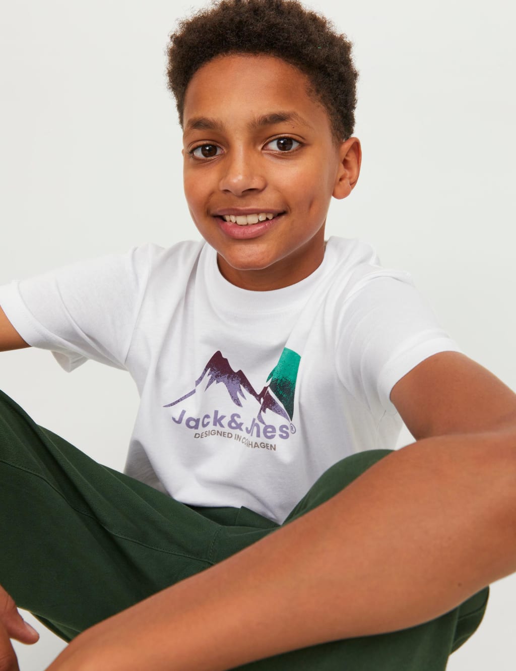 Pure Cotton Mountain Print T-Shirt (8-16 Yrs) image 2