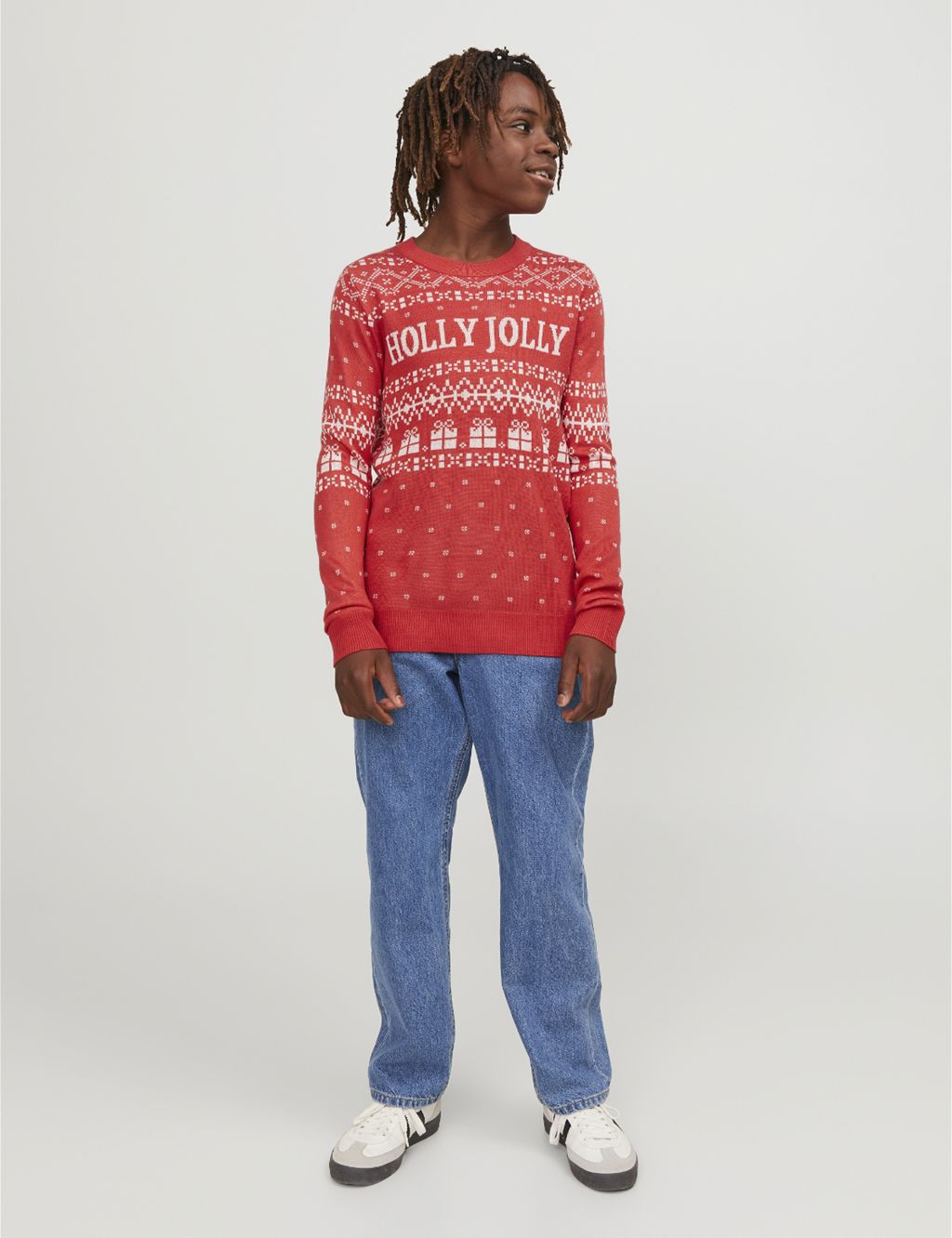 Knitted Christmas Fair Isle Jumper (8-16 Yrs) image 2