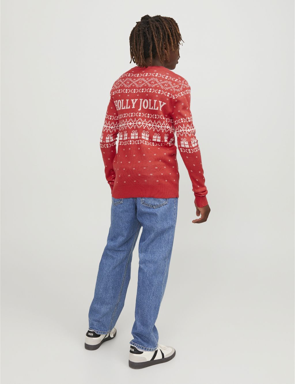 Knitted Christmas Fair Isle Jumper (8-16 Yrs) image 3
