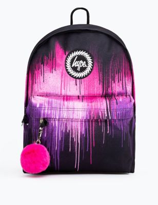 Hype Drip Print Backpack - Black Mix, Black Mix
