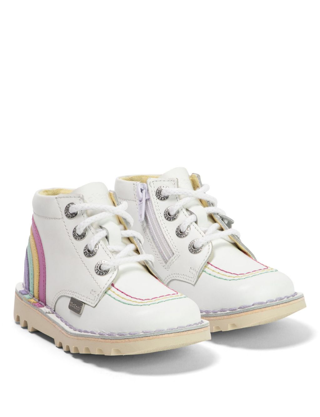 Kids' Leather Rainbow Ankle Boots (7 Small - 12 Small) image 2