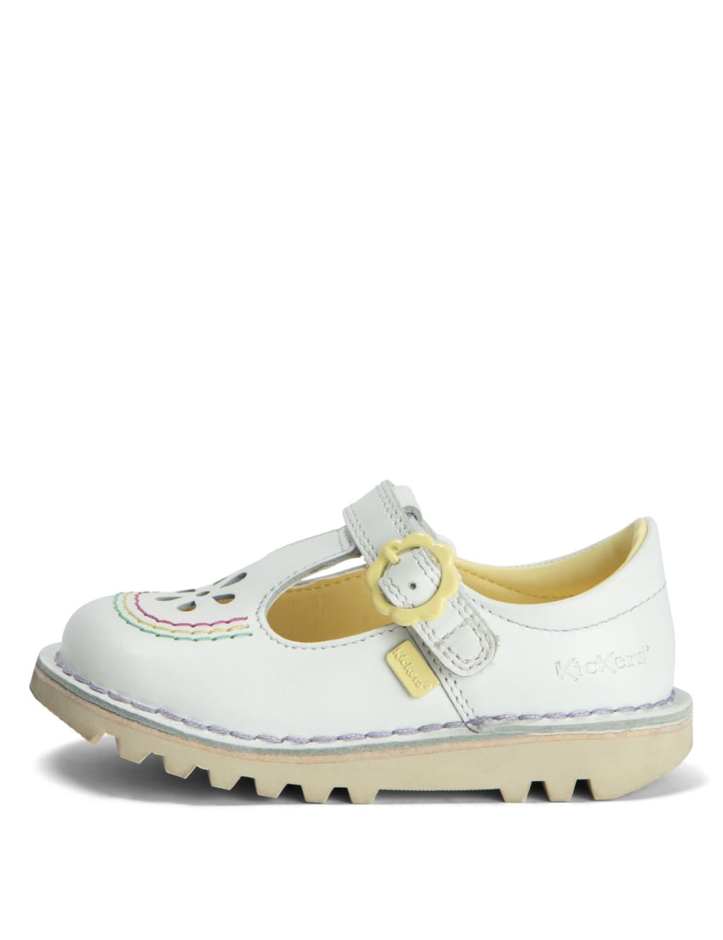 Kids' Leather Flower T-Bar Shoes (7 Small - 12 Small) image 1