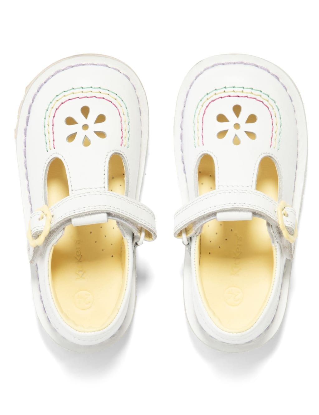 Kids' Leather Flower T-Bar Shoes (7 Small - 12 Small) image 4