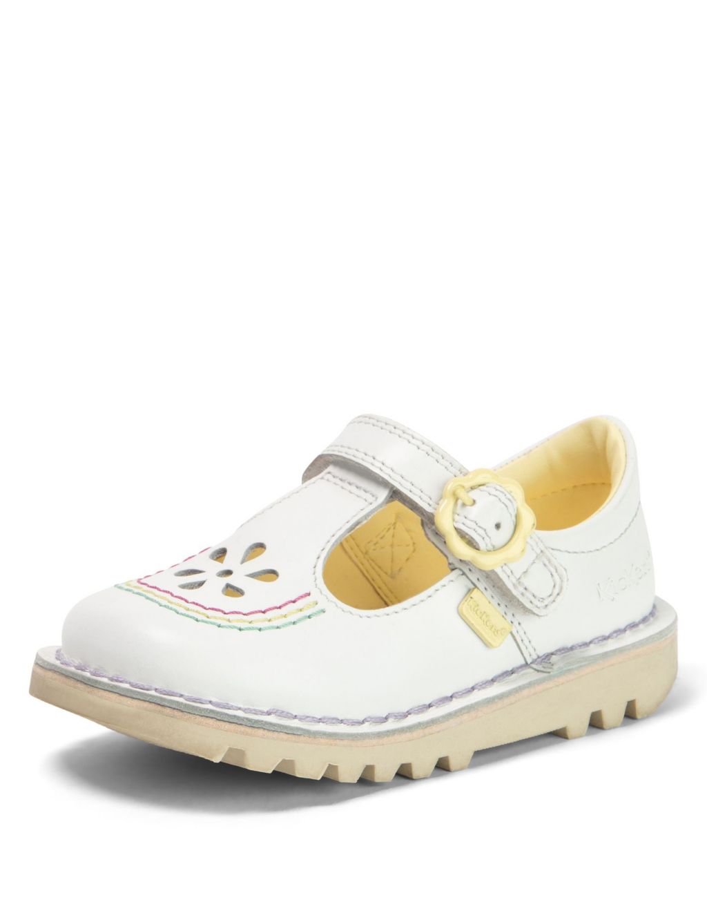 Kids' Leather Flower T-Bar Shoes (7 Small - 12 Small) image 5