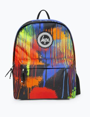 Hype Kid's Spray Paint Backpack - Black, Black