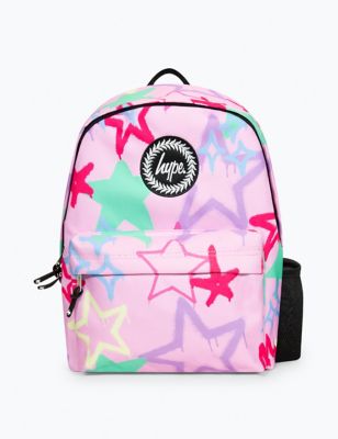 Hype Kids Graffiti Stars Backpack - Pink, Pink