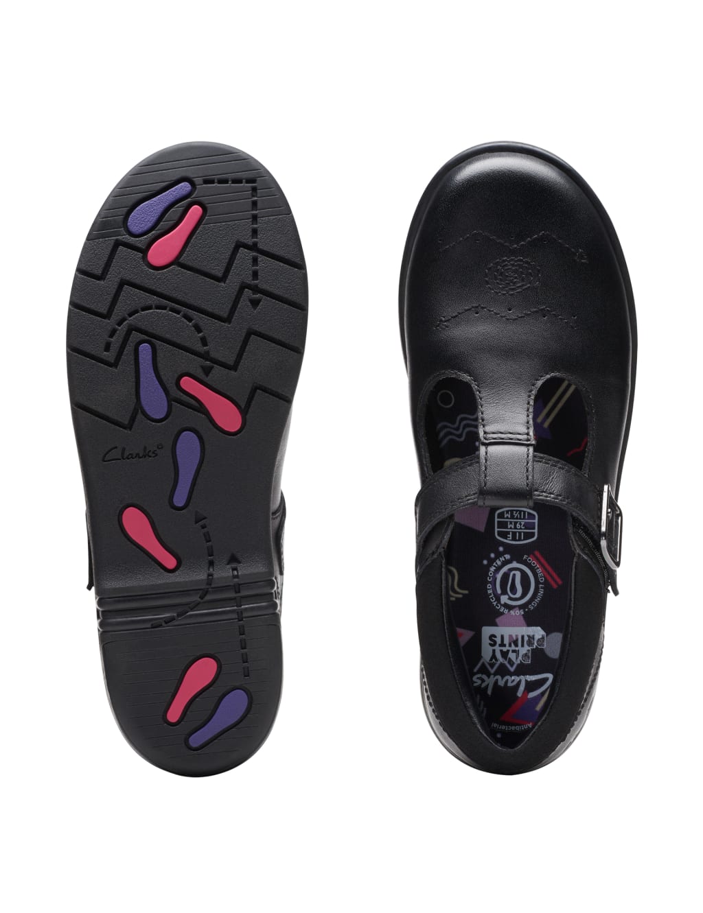 Kids' Leather Riptape T-Bar Shoes (8 Small - 4 Large) image 5