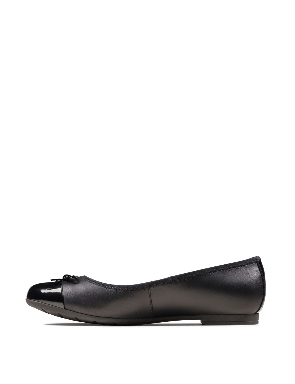 Kids' Leather Bow Ballet Pumps (3 Small - 5½ Small) image 6