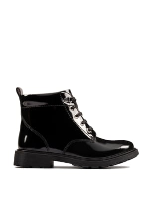 Kids' Patent Leather Ankle Boots (10 Small - 2½ Large)