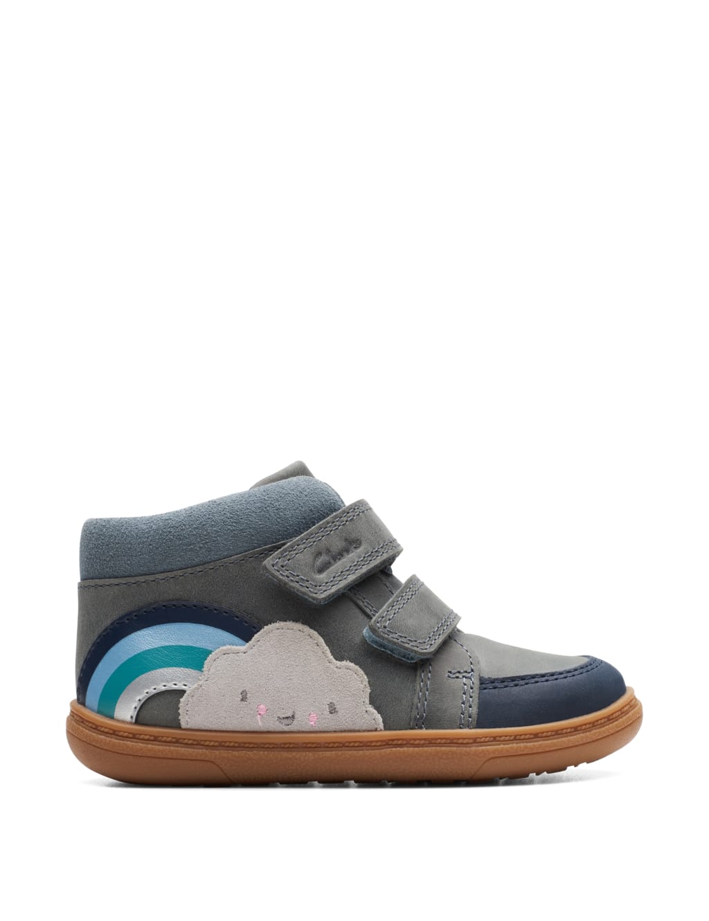 Baby Leather Rainbow Riptape Ankle Boots (3 Small - 6 ½ Small) image 1