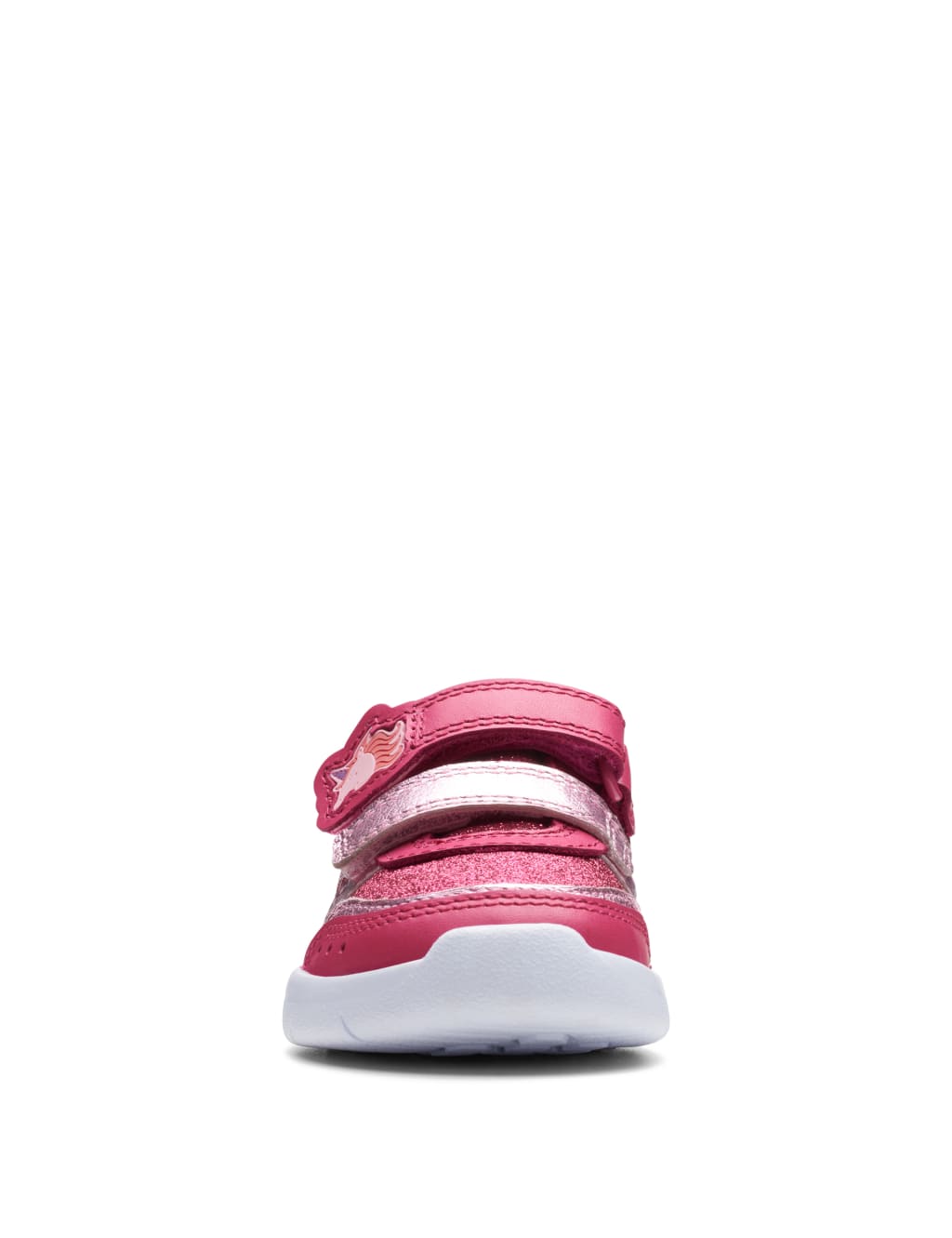 Kids' Leather Glitter Riptape Trainers (3 Small - 6½ Small) image 4
