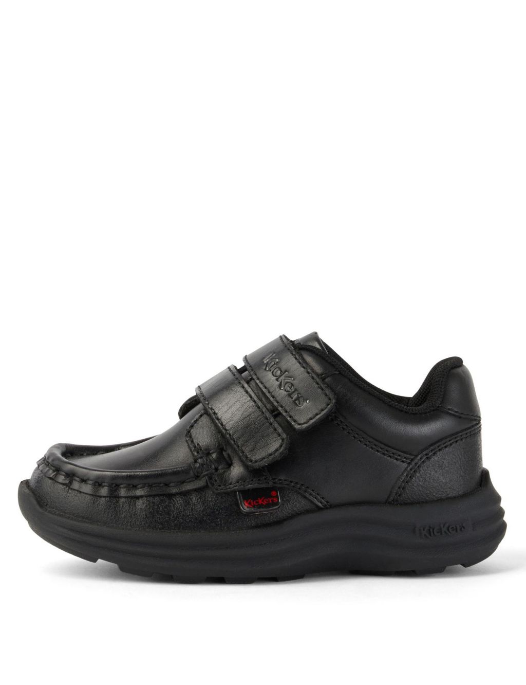 Kids' Leather Riptape School Shoes (7 Small - 12 Small)
