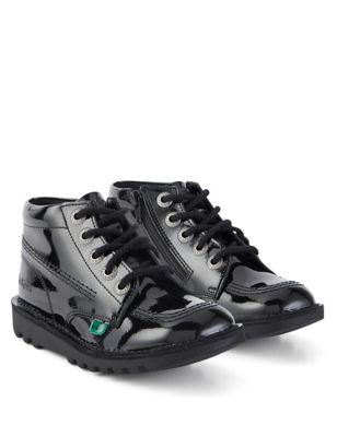 Kids' Patent High Top School Shoes