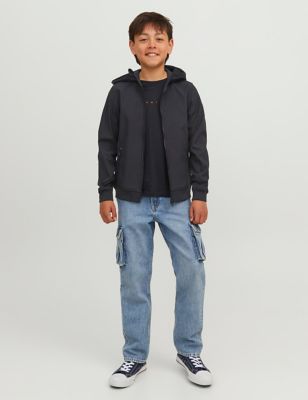 Jack & Jones Junior Boy's Hooded Jacket (8-16 Yrs) - 14y - Black, Black