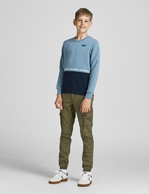 M&S Jack & Jones Junior Boys Colour Block Sweatshirt (8-16 Yrs)