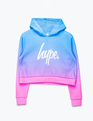 M&S Hype Girls Fade Printed Cropped Hoodie (5-13 Yrs)
