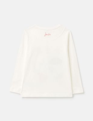 M&S Joules Girls Pure Cotton Embroidered Woodland Top (2-8 Yrs)