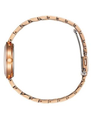 M&S Womens Citizen Eco-Drive Rose Gold Plated Watch