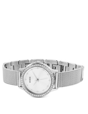 M&S Womens Guess Chelsea Stainless Steel Mesh Bracelet Watch