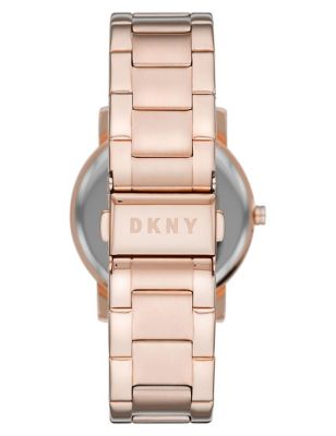 M&S Womens DKNY Soho Rose Gold Metal Watch