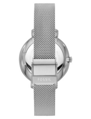 M&S Womens Fossil Jacqueline Silver Tone Bracelet Watch