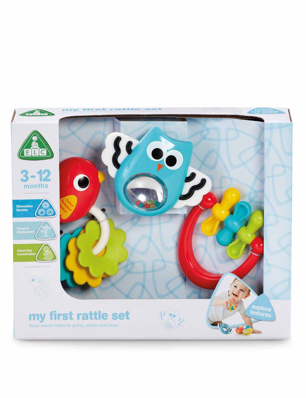Chick & Owl Rattle (3-12 Mths)
