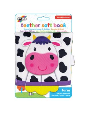 Galt Farm Animal Teether Soft Book (0-24 Mths)