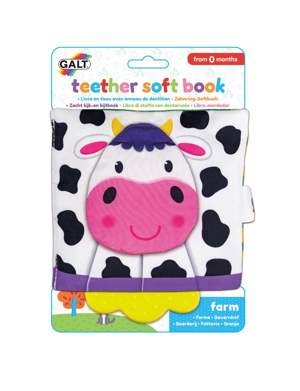 Farm Animal Teether Soft Book (0-24 Mths) image 1