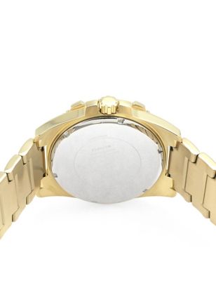 M&S Mens Guess Frontier Chronograph Gold Bracelet Watch
