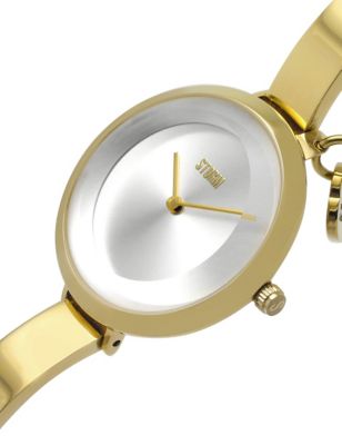 M&S Womens Storm Mera Gold Plated Bracelet Watch