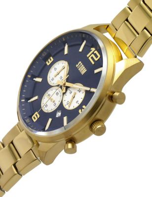 M&S Mens STORM Chronotron Gold Plated Watch