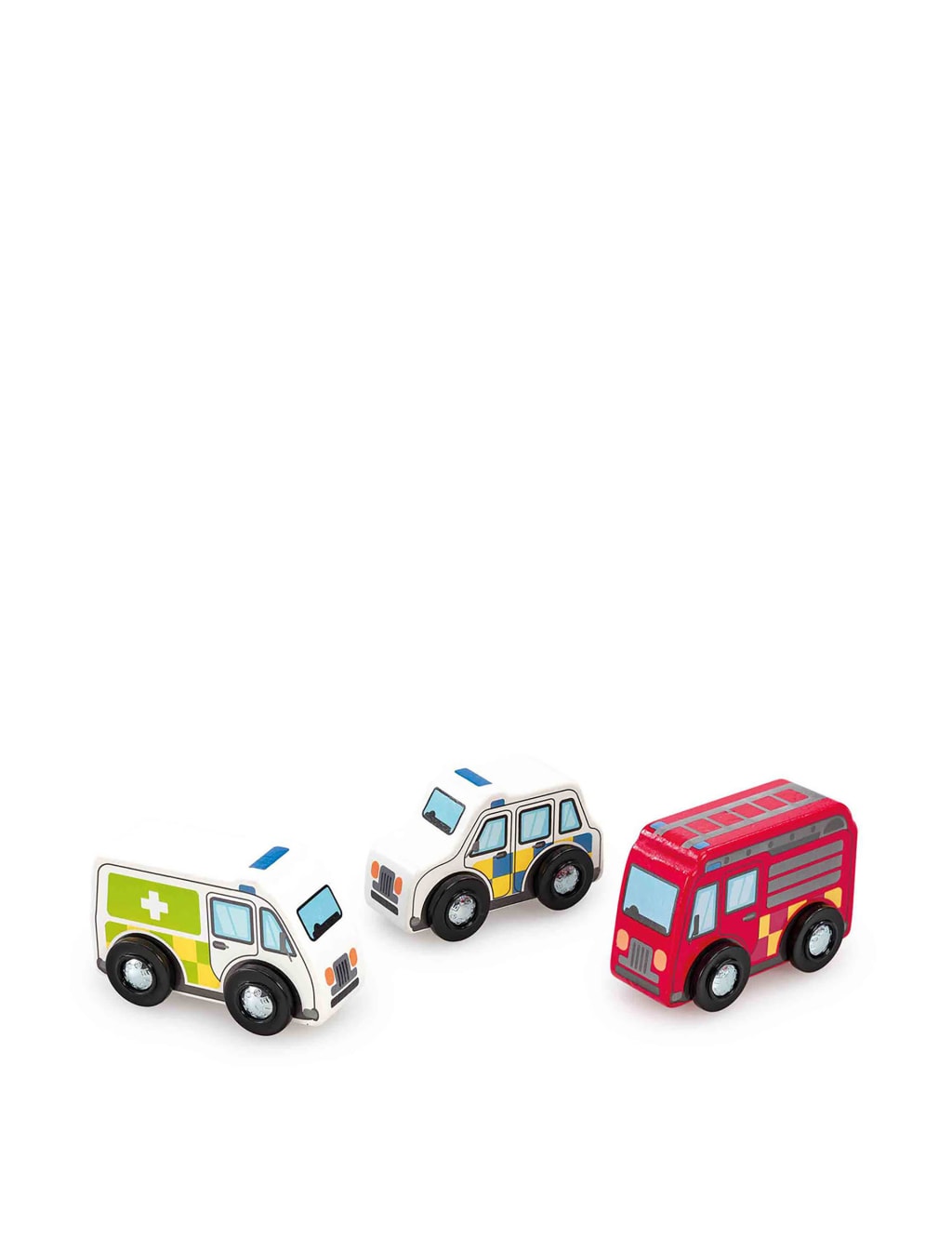 Wooden Emergency Vehicle Set (3-6 Yrs) image 2