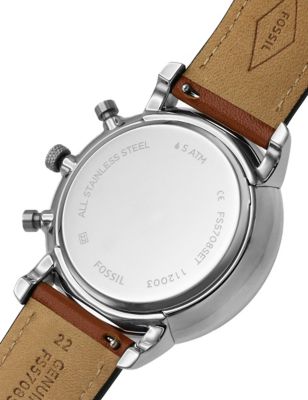 M&S Mens Fossil Neutra Leather Chronograph Watch