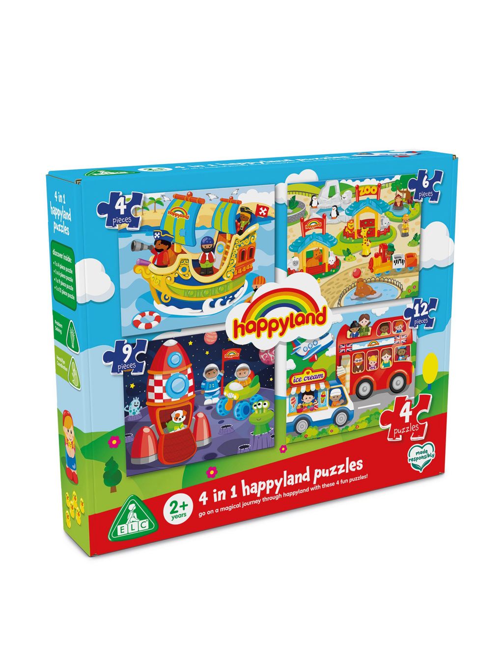 4 in 1 Happyland Puzzles (2-5 Yrs)