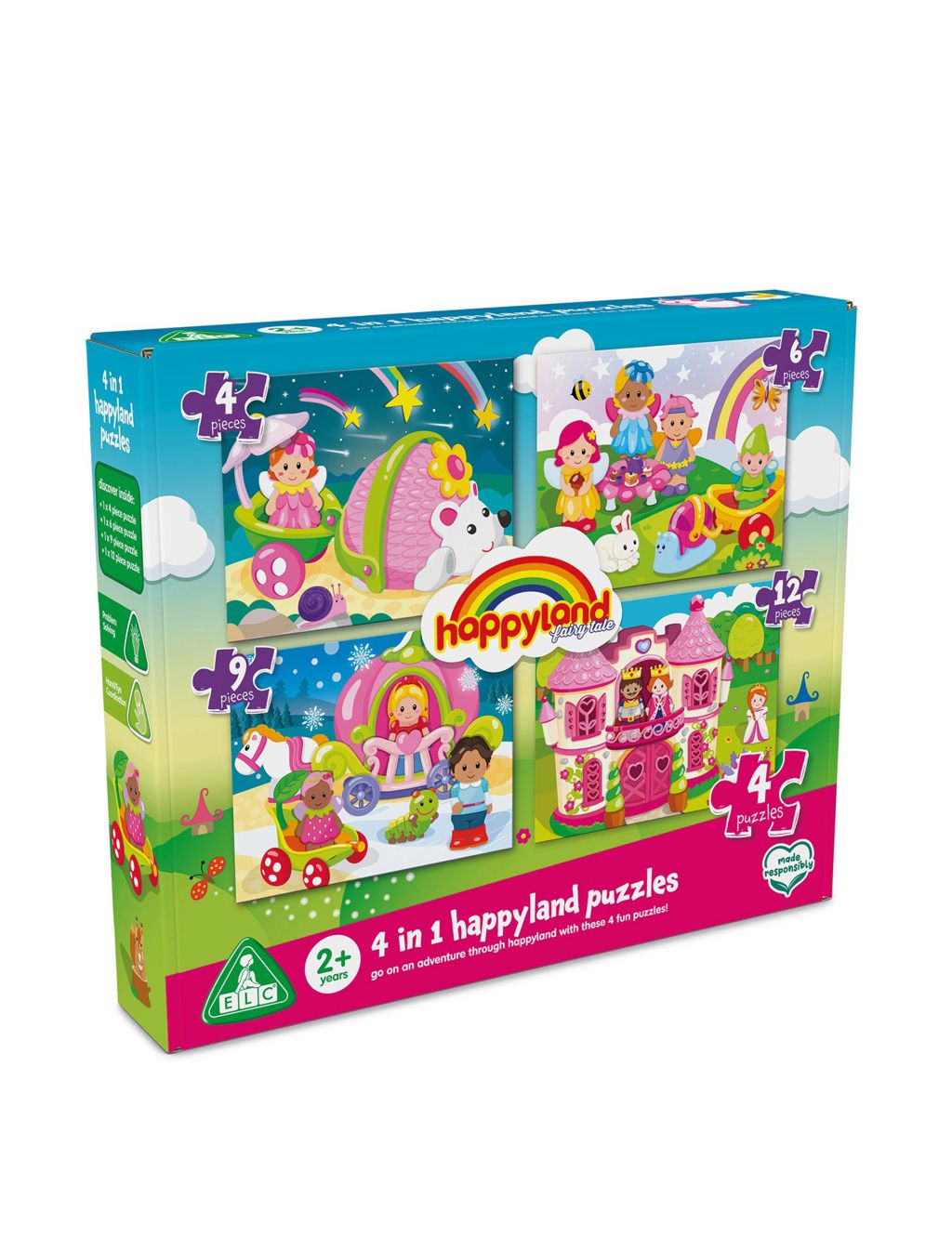 4 in 1 Happyland Puzzles Fairytale (2-5 Yrs)