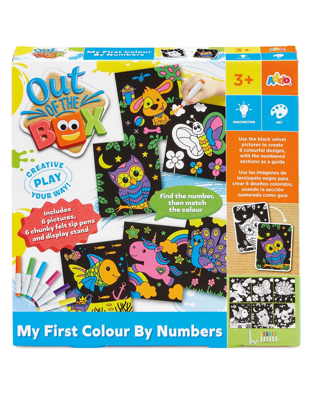 Colour By Numbers Set (3+ Yrs) image 1
