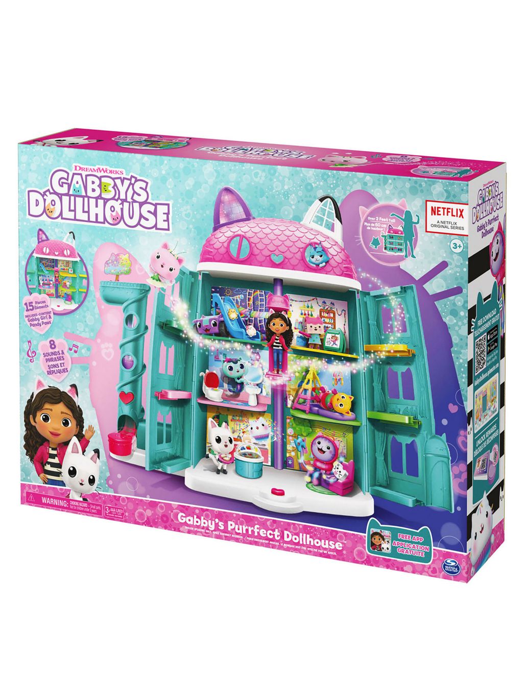 Gabby's Purrfect Dollhouse with Gabby and Pandy Paws Figures (3+ Yrs)